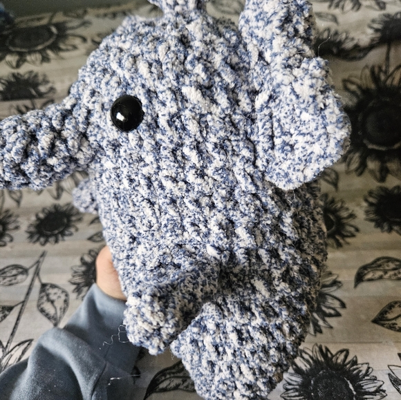 Crochet Blue Elephant Amigurumi - Picture 5 of 10